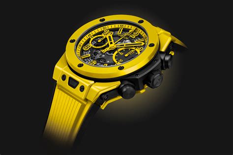 hublot black and yellow band|Hublot unico yellow magic.